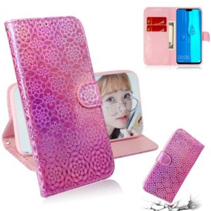 For Huawei Y9 (2019) / Enjoy 9 Plus Solid Color Colorful Magnetic Buckle Horizontal Flip PU Leather Case with Holder & Card Slots & Wallet & Lanyard(Pink) (OEM)