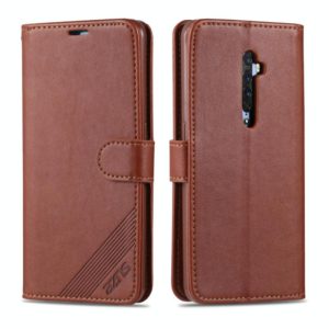 For OPPO Reno2 AZNS Sheepskin Texture Horizontal Flip Leather Case with Holder & Card Slots & Wallet(Brown) (AZNS) (OEM)