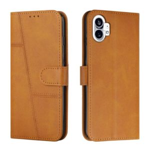 For Noting Phone 1 Stitching Calf Texture Buckle Leather Phone Case(Yellow) (OEM)