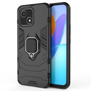 For Honor Play 30 Shockproof PC + TPU Protective Phone Case with Magnetic Ring Holder(Black) (OEM)