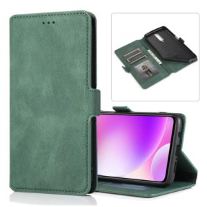 For Xiaomi Redmi K30 Retro Magnetic Closing Clasp Horizontal Flip Leather Case with Holder & Card Slots & Photo Frame & Wallet(Dark Green) (OEM)