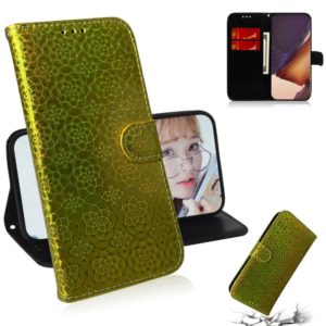 For Samsung Galaxy Note20 Ultra Solid Color Colorful Magnetic Buckle Horizontal Flip PU Leather Case with Holder & Card Slots & Wallet & Lanyard(Gold) (OEM)