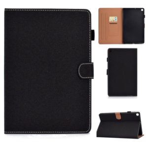 For Galaxy Tab S5e T720 Solid Color Tablet PC Universal Magnetic Horizontal Flip Leather Case with Card Slots & Holder(Black) (OEM)