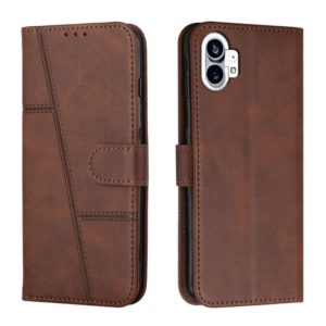 For Noting Phone 1 Stitching Calf Texture Buckle Leather Phone Case(Brown) (OEM)