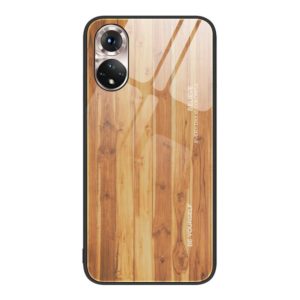 For Honor 50 Wood Grain Glass Protective Case(Yellow) (OEM)