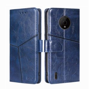 For Nokia C200 Geometric Stitching Horizontal Flip Leather Phone Case(Blue) (OEM)
