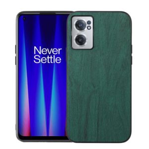 For OnePlus Nord CE 2 5G Wood Texture PU Phone Case(Green) (OEM)