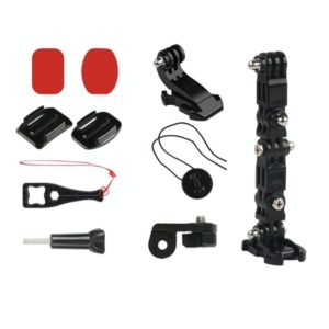 2 Set Cycling Helmet Adhesive Multi-Joint Arm Fixed Mount Set for GoPro Hero11 Black / HERO10 Black / GoPro HERO9 Black / HERO8 Black / HERO7 /6 /5 /5 Session /4 Session /4 /3+ /3 /2 /1, DJI Osmo Action and Other Action Cameras Style 3 (OEM)
