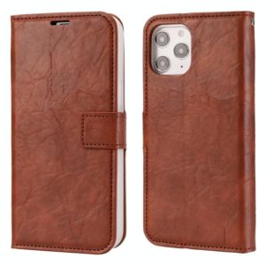 For iPhone 11 Pro Max Crazy Horse Texture Detachable Magnetic Back Cover Horizontal Flip Leather Case with Holder & Card Slots & Photo Frame & Wallet (Brown) (OEM)