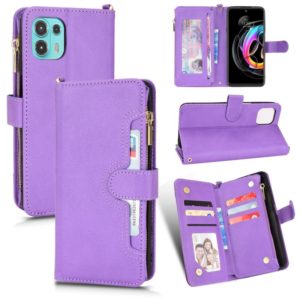 For Motorola Edge 20 Lite / Edge 20 Fusion Litchi Texture Zipper Leather Phone Case(Purple) (OEM)