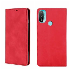 For Motorola Moto E20 Skin Feel Magnetic Horizontal Flip Leather Phone Case(Red) (OEM)