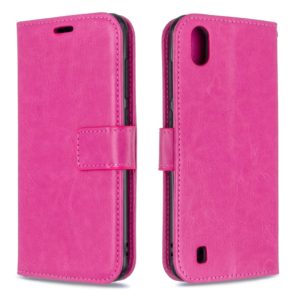 For ZTE Blade A7 2019 Crazy Horse Texture Horizontal Flip Leather Case with Holder & Card Slots & Wallet & Photo Frame(Rose) (OEM)