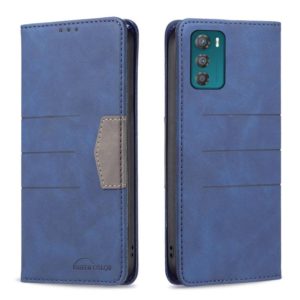 For Motorola Moto G42 4G Magnetic Splicing Leather Phone Case(Blue) (OEM)