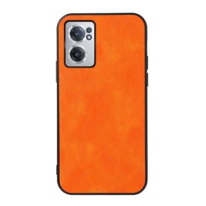 For OnePlus Nord CE 2 5G Two-color Litchi Texture PU Phone Case(Orange) (OEM)