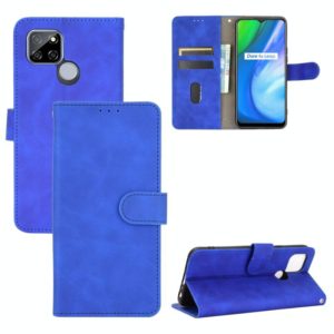For OPPO Realme V3 Solid Color Skin Feel Magnetic Buckle Horizontal Flip Calf Texture PU Leather Case with Holder & Card Slots & Wallet(Blue) (OEM)