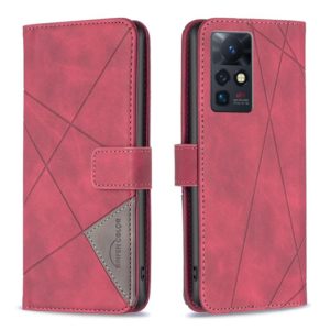 For Infinix Zero X / X Pro BF05 Magnetic Buckle Rhombus Texture Leather Phone Case(Red) (OEM)