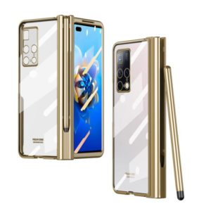 For Huawei Mate X2 Full Body Electroplating Hinge Phone Case with Stylus(Gold) (OEM)