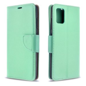 For Galaxy A51 Litchi Texture Pure Color Horizontal Flip PU Leather Case with Holder & Card Slots & Wallet & Lanyard(Green) (OEM)