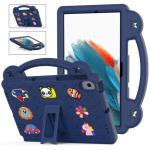 Handle Kickstand Children EVA Shockproof Tablet Case For Samsung Galaxy Tab A8 10.5 2022/2021 / Lenovo Tab M10 Plus 3rd Gen TB125FU 2022 10.6 inch / Huawei MatePad Pro 2021/2019 / Nokia T20 10.36 2021(Navy Blue) (OEM)