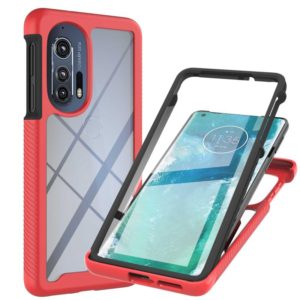 For Motorola Edge+ 2022 Starry Sky Solid Color Series PC + TPU Phone Case with PET Film(Red) (OEM)