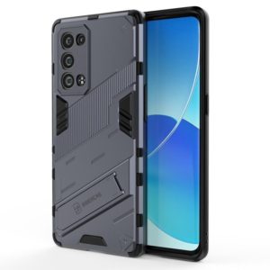 For OPPO Reno6 Pro+ 5G Punk Armor 2 in 1 PC + TPU Shockproof Case with Invisible Holder(Gray) (OEM)