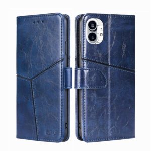 For Nothing Phone 1 Geometric Stitching Leather Phone Case(Blue) (OEM)