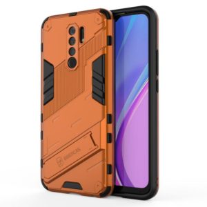 For Xiaomi Redmi 9 Punk Armor 2 in 1 PC + TPU Shockproof Case with Invisible Holder(Orange) (OEM)