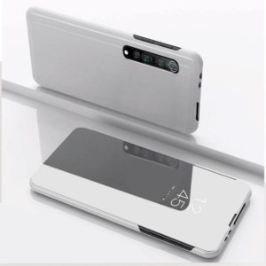 For OPPO Realme 7 Plated Mirror Horizontal Flip Leather Case with Holder(Silver) (OEM)