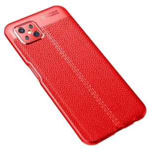 For OPPO A92s Litchi Texture TPU Shockproof Case(Red) (OEM)