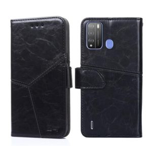 For Itel Vision 1 Pro Geometric Stitching Horizontal Flip Leather Phone Case(Black) (OEM)