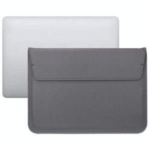 PU Leather Ultra-thin Envelope Bag Laptop Bag for MacBook Air / Pro 15 inch, with Stand Function(Space Gray) (OEM)