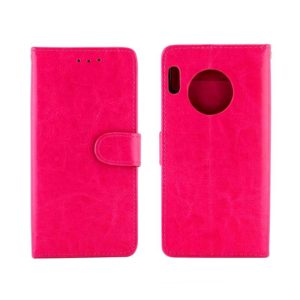 For Huawei Mate30 Pro Crazy Horse Texture Horizontal Flip Leather Case with Holder & Card Slots & Wallet & Photo Frame(Magenta) (OEM)