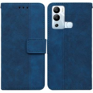 For Infinix Hot 12i Geometric Embossed Leather Phone Case(Blue) (OEM)