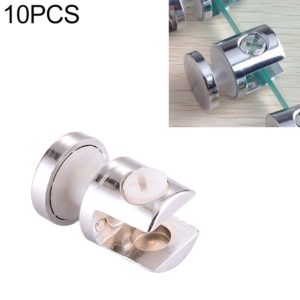 10 PCS Zinc Alloy Bright Fixed Bracket Connection 8mm Cylindrical Glass Fixing Clamp with Base (OEM)