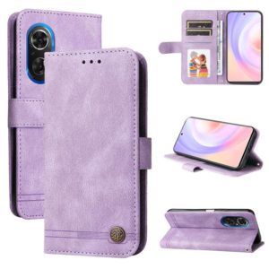 For Honor 50 SE / nova 9 SE Skin Feel Life Tree Metal Button Leather Phone Case(Purple) (OEM)