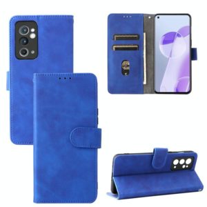 For OnePlus 9RT 5G Skin Feel Magnetic Buckle Calf Texture PU Phone Case(Blue) (OEM)