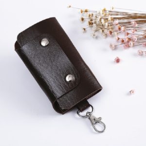 2 PCS Leather Car Key Cover Key Case(Coffee) (OEM)