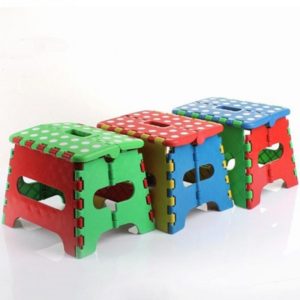 Portable Thick Plastic Kids folding Stool Outdoor Activity Tool Home Traveling Necessity, Color Random Delivery (OEM)