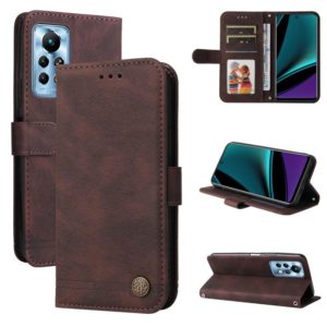 For Infinix Note 11 Pro / 11S / X697 Skin Feel Life Tree Metal Button Leather Phone Case(Brown) (OEM)