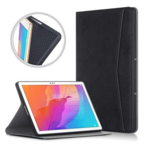 For Huawei Enjoy Tablet 2 10.1 inch / Honor Pad 6 10.1 inch Marble Cloth Texture Horizontal Flip Leather Case with Holder(Black) (OEM)