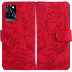 For Infinix Note 11 Tiger Embossing Pattern Horizontal Flip Leather Phone Case(Red) (OEM)
