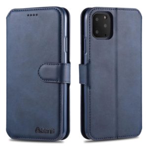 For iPhone 11 Pro AZNS Calf Texture Magnetic Horizontal Flip PU Leather Case with Holder & Card Slots & Photo Frame(Blue) (AZNS) (OEM)