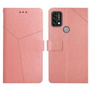 For UMIDIGI A9 Y Stitching Horizontal Flip Leather Phone Case(Rose Gold) (OEM)