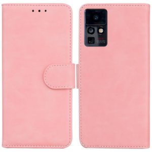 For Infinix Zero X Neo X6810 Skin Feel Pure Color Flip Leather Phone Case(Pink) (OEM)