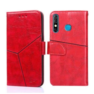 For Infinix Hot 8 / Hot 8 Lite Geometric Stitching Horizontal Flip Leather Phone Case(Red) (OEM)