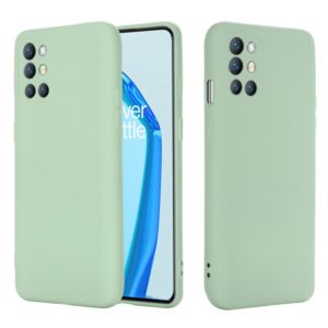 For OnePlus 9R Pure Color Liquid Silicone Shockproof Full Coverage Case(Green) (OEM)