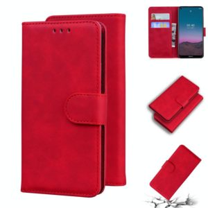For Nokia 5.4 Skin Feel Pure Color Flip Leather Phone Case(Red) (OEM)