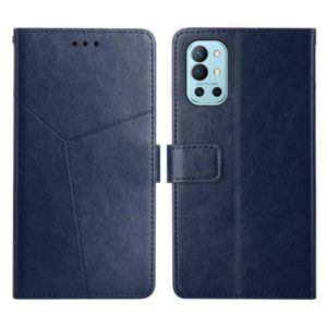For OnePlus 9R Y Stitching Horizontal Flip Leather Phone Case(Blue) (OEM)
