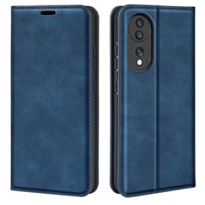 For Honor 70 Retro-skin Magnetic Suction Leather Phone Case(Dark Blue) (OEM)