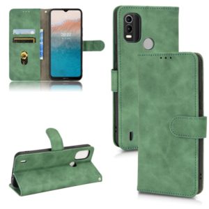 For Nokia C21 Plus Skin Feel Magnetic Flip Leather Phone Case(Green) (OEM)